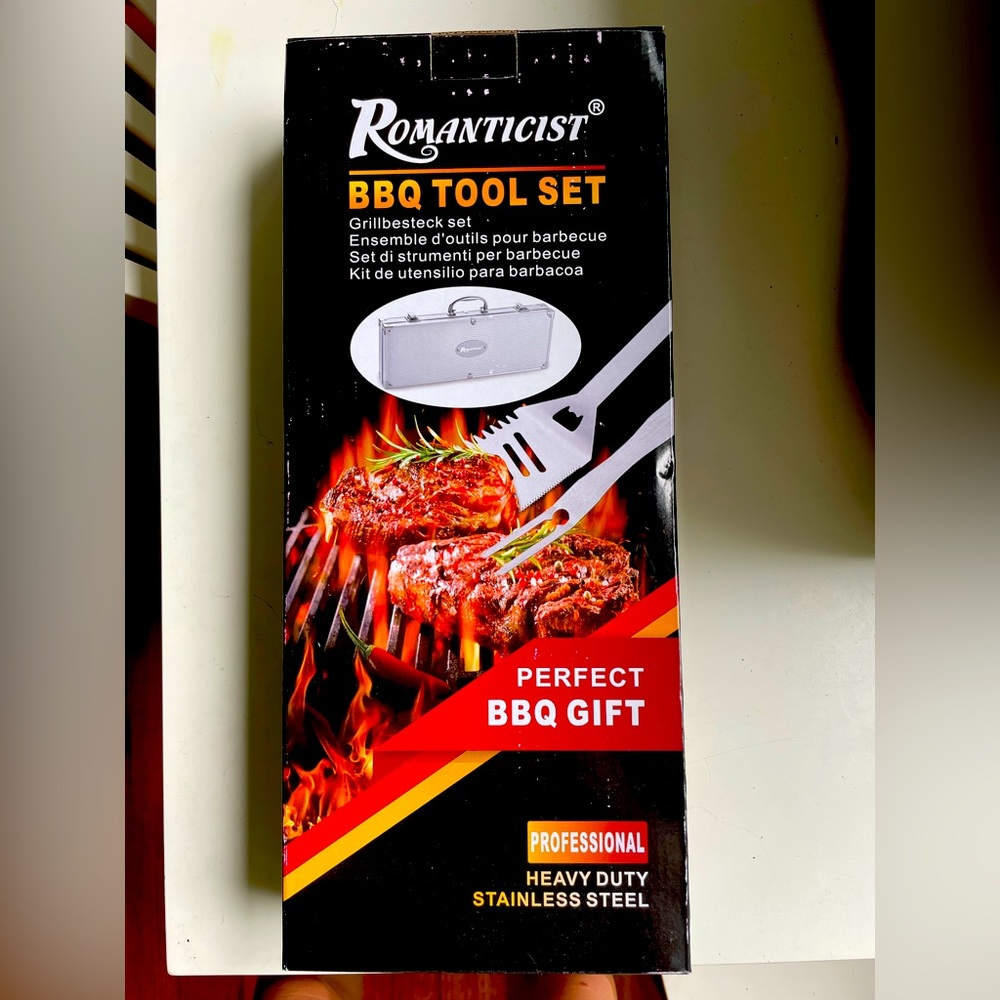 Romanticist 25 piece stainless steel BBQ set